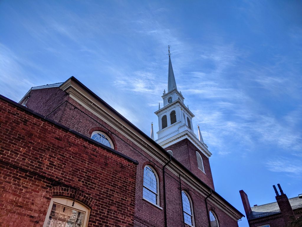 Dramatic photo of Old North Church.