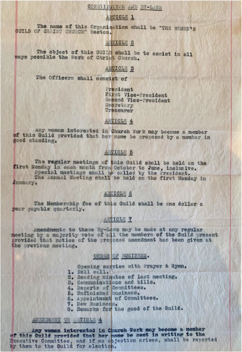 The Women of Old North: The Women’s Guild