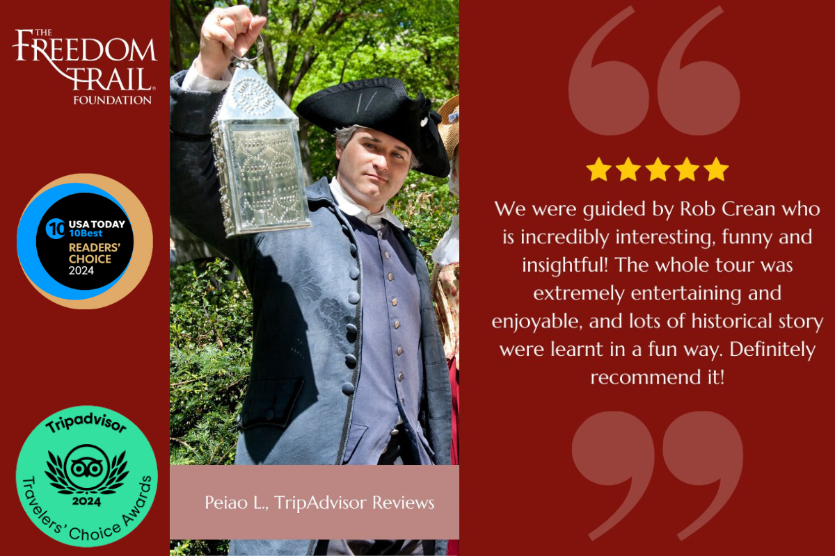 Five Star Review of a Freedom Trail Tour in Boston.