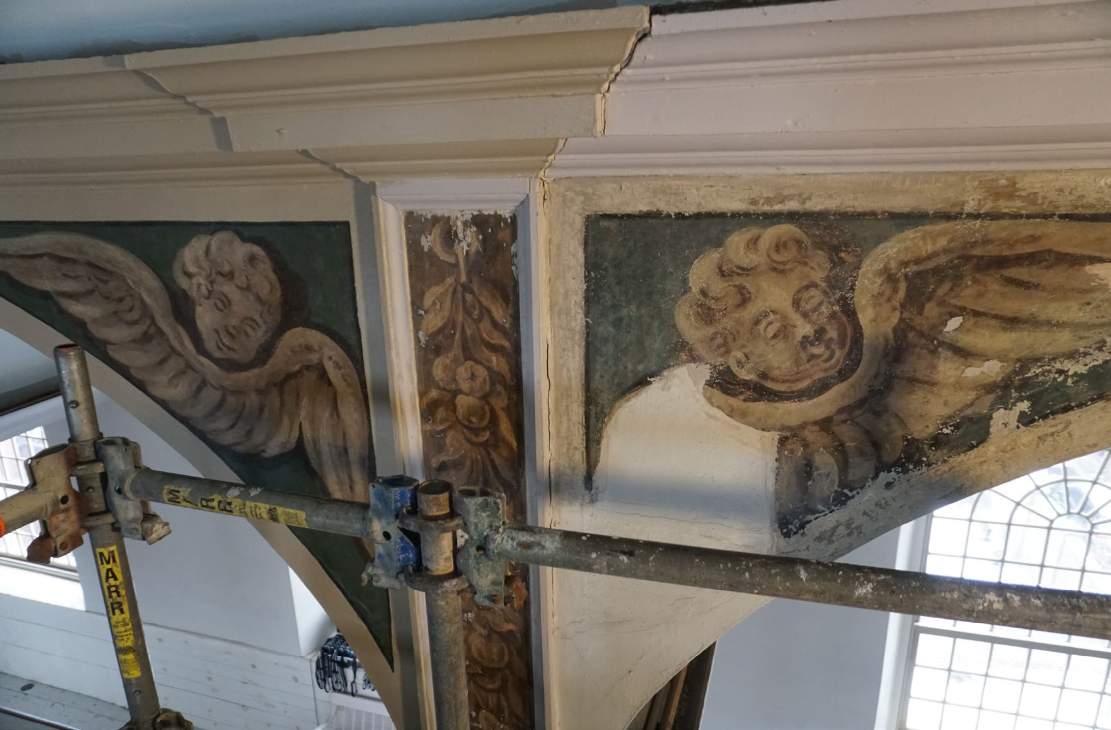 Angels being revealed in Old North Church's sanctuary.