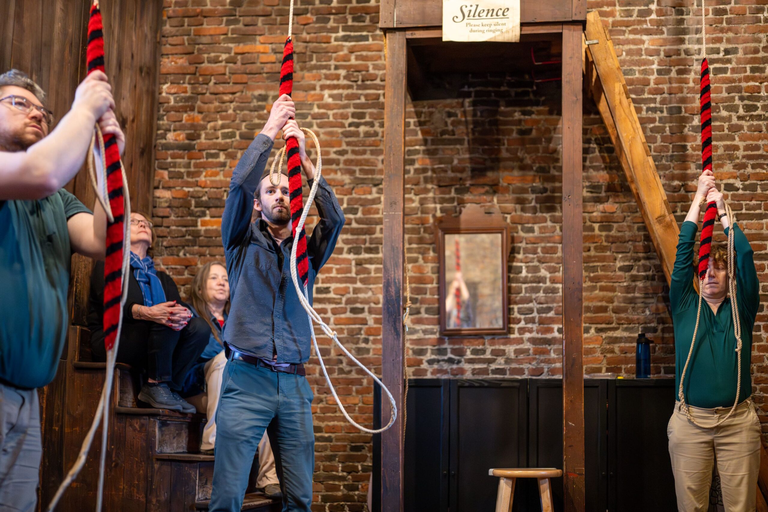 The MIT Guild of Bell Ringers ringing bells at Old North Church.