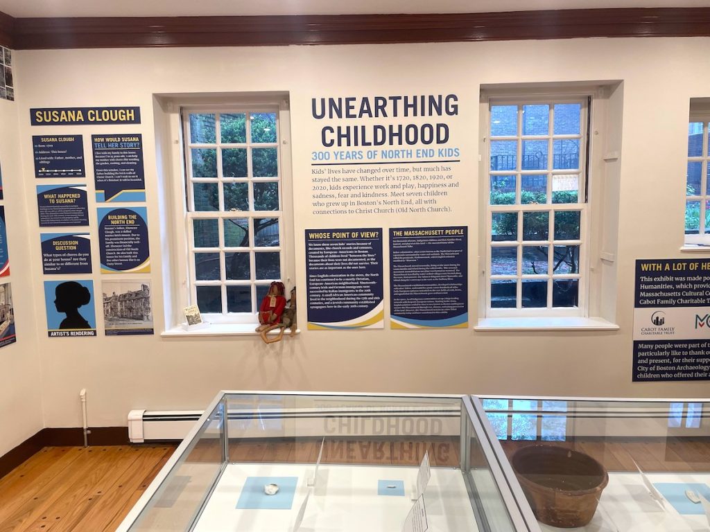 Photo of the Unearthing Childhood exhibit in the Clough House