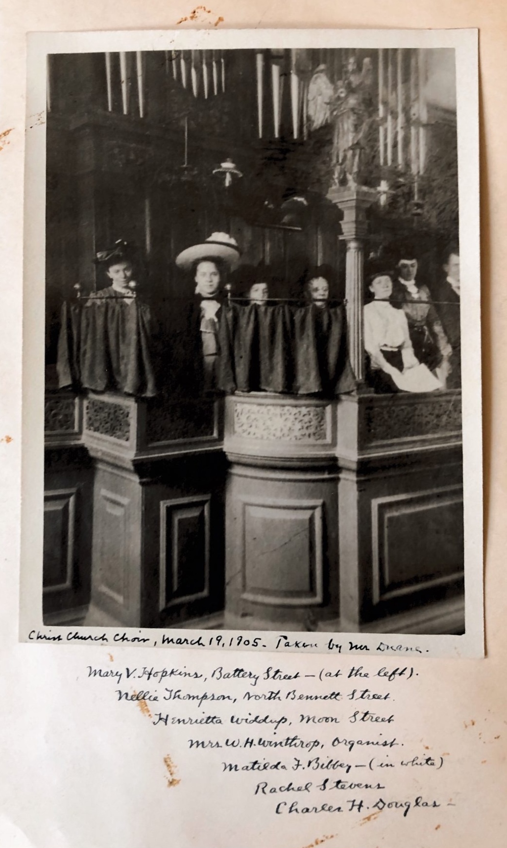 Women of Old North, including Matilda Bibbey, in 1905.