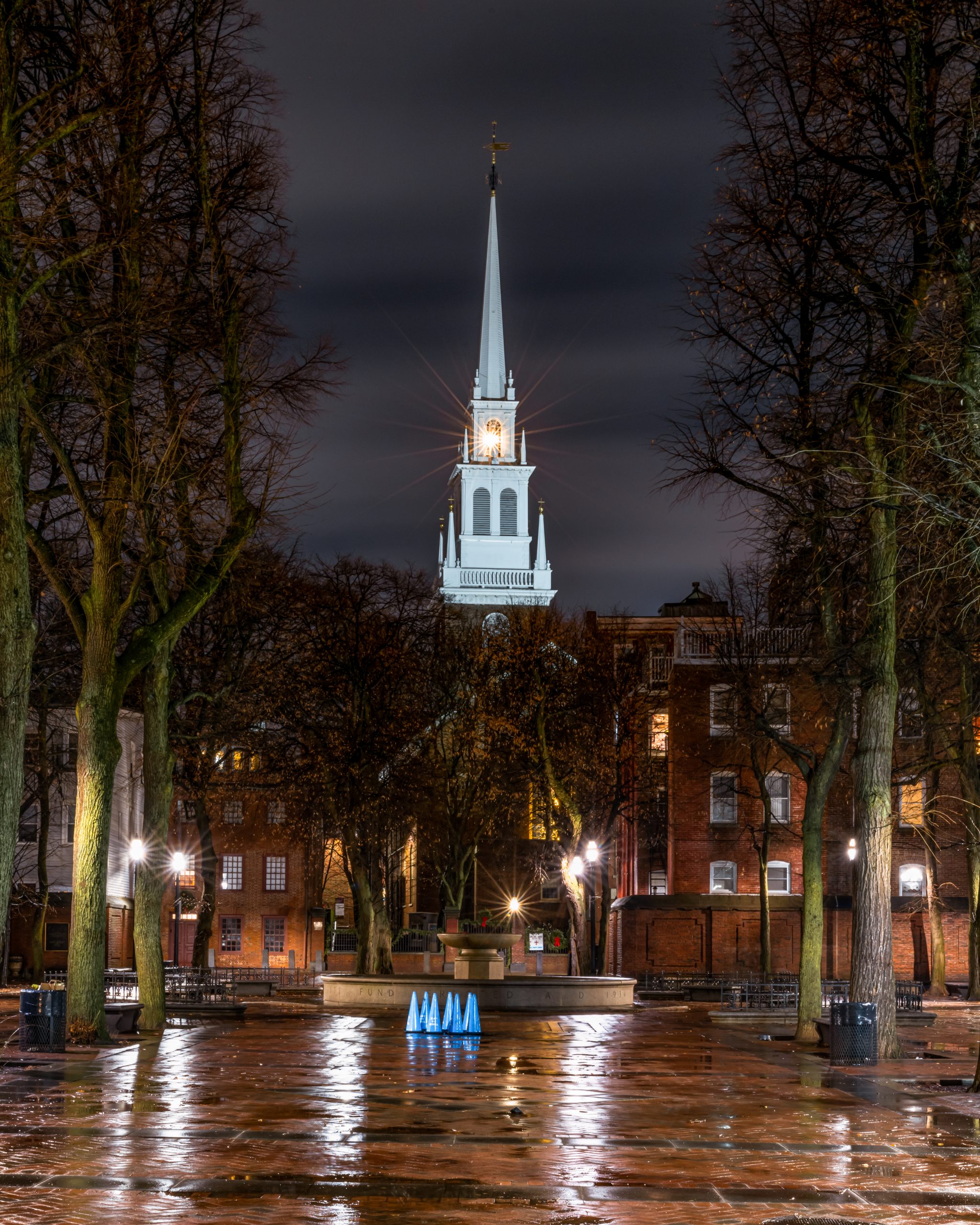 Lanterns in the steeple of the Old North Church