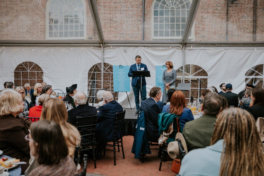 A private event in the Old North Church's courtyard.
